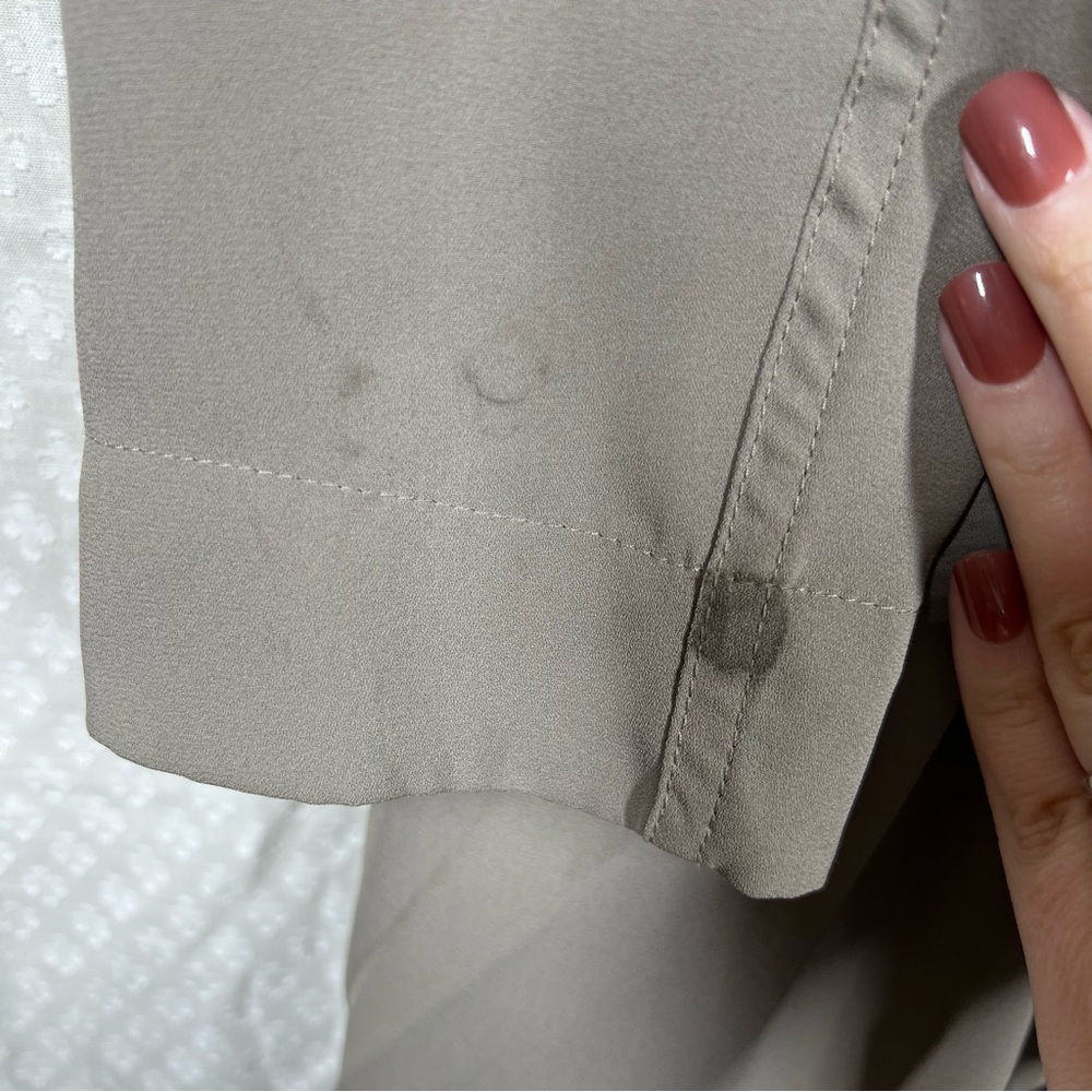 Aritzia Babaton Taupe Light Academia Flowy Quincy‎ Tie Waist Lightweight Jacket - Picture 7 of 9